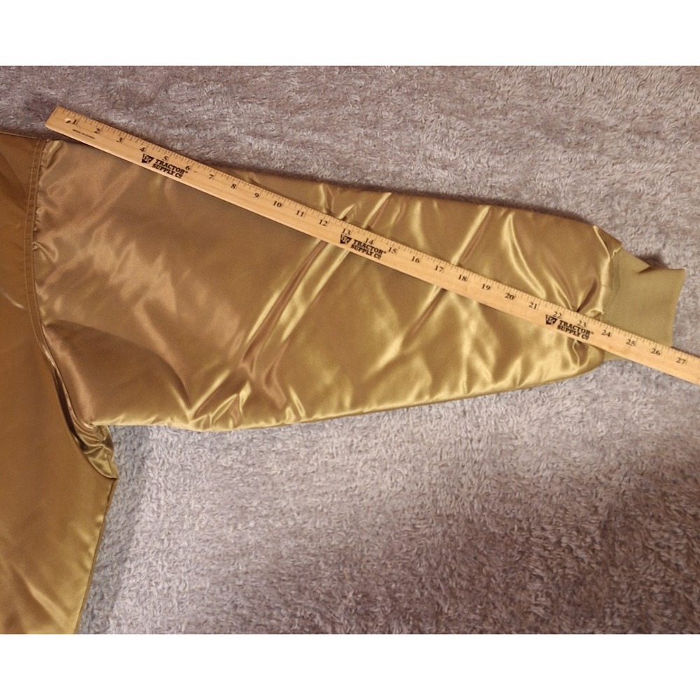 GAME Sportswear Mens Nylon Bomber Jacket XXL Harness Racing Horse Gold USA 81864 - Picture 10 of 16